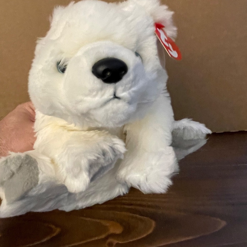 Ty Classics‎ Iceberg Polar Bear Plush 11" White Stuffed Animal Vintage 1998 MWMT